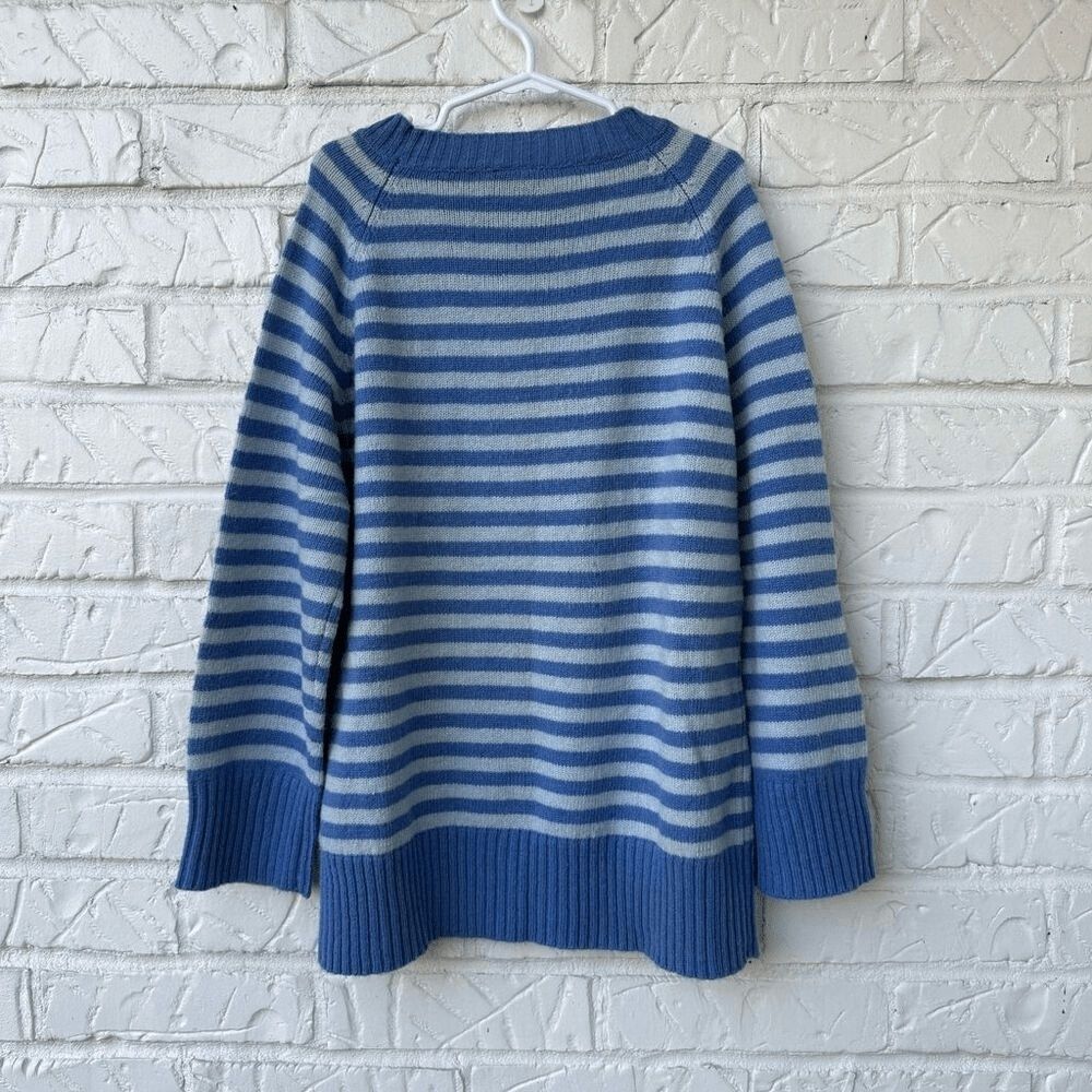 GAP Kids Blue Striped Crewneck Sweater XXL Unisex Long Sleeve Wool Blend